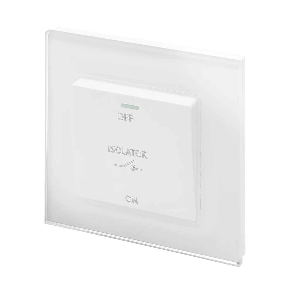 Crystal PG 10A 3-Pole Fan Isolator Switch White 1 Crystal PG 10A 3-Pole Fan Isolator Switch White