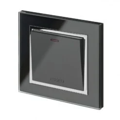 Crystal CT 13A DP Switched Fused Spur Black NEW