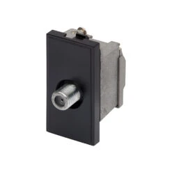 RT SAT F-Connector Outlet (25mmx50mm) Black