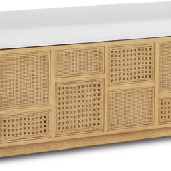 Currey And Company Anisa 18" Contemporary Storage Bench Natural 7000-0661