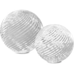 Currey And Company Medici 4.5" Modern Sphere Set Clear 1200-0456