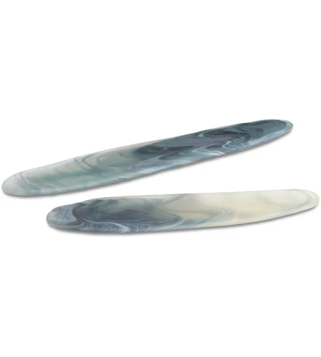 Currey And Company Midnight 1.13" Modern Tray Set Midnight Blue And Frosted 1200-0464 1 Currey And Company Midnight 1.13" Modern Tray Set Midnight Blue And Frosted 1200-0464