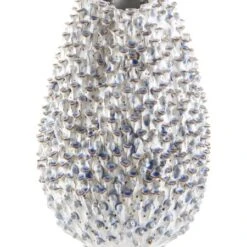 Currey And Company Milione 13" Contemporary Vase Blue And White 1200-0428