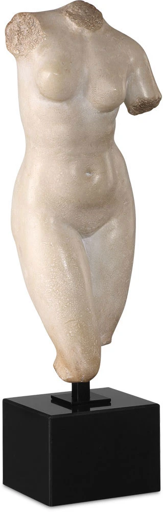 Currey & Company 21.5" Contemporary Goddess Venus Aged Beige / Black 1200-0798 1 Currey & Company 21.5" Contemporary Goddess Venus Aged Beige / Black 1200-0798