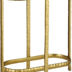 Currey & Company Acea 21" Contemporary Gold Side Table Gold / Clear 4000-0158