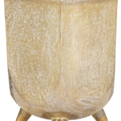 Currey & Company Corda 17.5" Modern Champagne Accent Table White Champagne 4000-0162