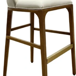 Currey & Company Inga 34" Modern Counter Stool Morel Brown / Brushed Brass 7000-0722