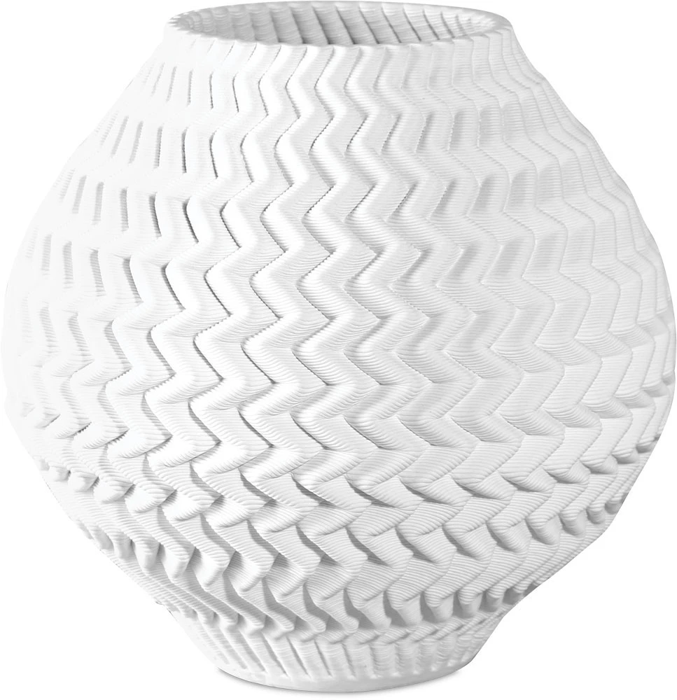 Currey & Company Plisse 11" Modern Medium Vase White 1200-0789 1 Currey & Company Plisse 11" Modern Medium Vase White 1200-0789