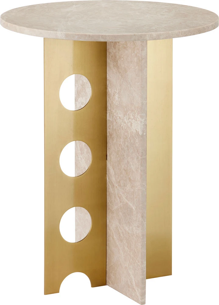 Currey & Company Selene 22.5" Contemporary Accent Table Natural / Polished Brass 4000-0186 1 Currey & Company Selene 22.5" Contemporary Accent Table Natural / Polished Brass 4000-0186