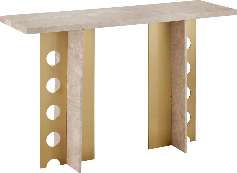 Currey & Company Selene 30" Contemporary Console Table Natural / Polished Brass 4000-0182 1 Currey & Company Selene 30" Contemporary Console Table Natural / Polished Brass 4000-0182