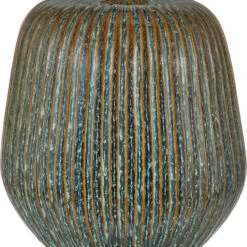 Currey & Company Shoulder 13" Modern Medium Vase Reactive Blue / Brown 1200-0824