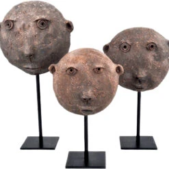 Currey & Company Terracotta Masks 10.5" Modern 1200-0726