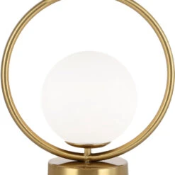 Dainolite Adrienna 11" Modern Accent Lighting Table Lamp Aged Brass ADR-101T-AGB