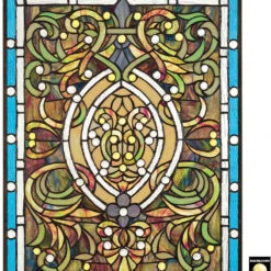 Design Toscano Beguiled In Blue Stained Glass Window Hd748