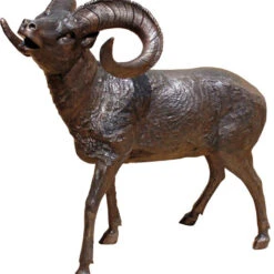 Design Toscano Big Horn Sheep Bronze Statue As25194