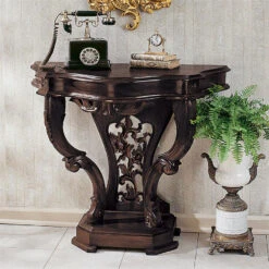 Design Toscano Brown Val De Loire Console Table Af7264