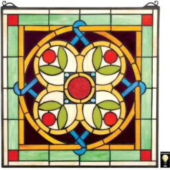 Design Toscano Celtic Floral Quatrefoil Window Tf28011