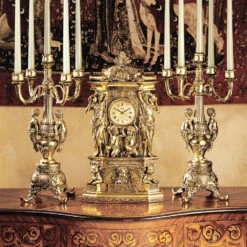 Design Toscano Chateau Chambord Clock & Candelabra Set Ky95026