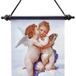 Design Toscano Cupid & Psyche First Kiss Canvas Scroll Cl131