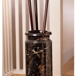 Design Toscano Ebony Marble Umbrella Stand Bx138