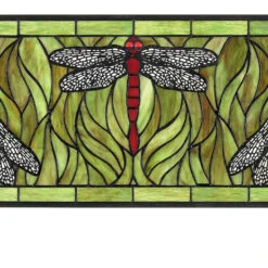 Design Toscano Emerald Green Dragonfly Stained Glass Tf10021