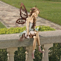 Design Toscano Fannie The Fairy Sitting Statue Hf326063