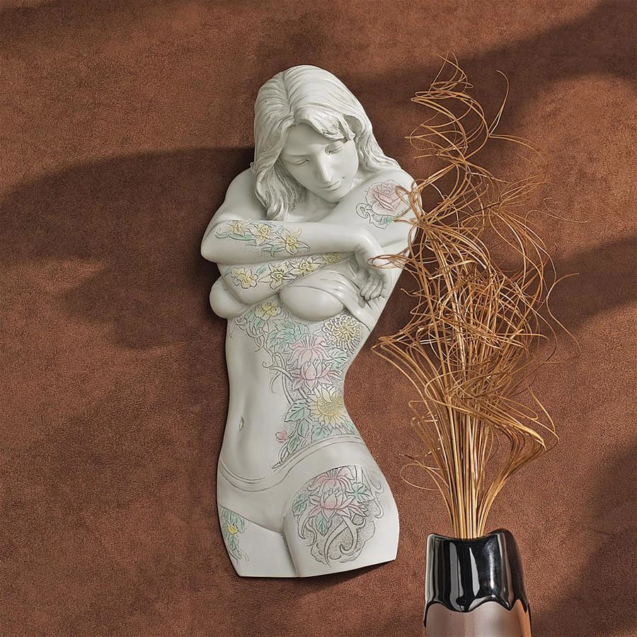 Design Toscano Floral Seduction Tattoo Plaque Cl5708 1 Design Toscano Floral Seduction Tattoo Plaque Cl5708