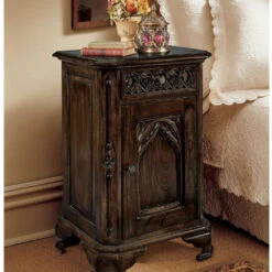 Design Toscano Gothic Bed Side Table Af2579
