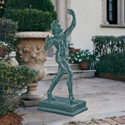 Design Toscano Grande Dancing Faunus Of Pompeii Statue Eu31620