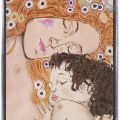 Design Toscano Klimts Mother And Child 1905 Art Glass Gm1106