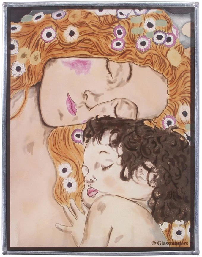 Design Toscano Klimts Mother And Child 1905 Art Glass Gm1106 1 Design Toscano Klimts Mother And Child 1905 Art Glass Gm1106