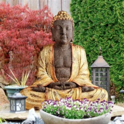 Design Toscano Large Golden Buddha Statue Ds193293
