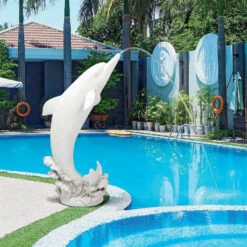 Design Toscano Large Tropical Tale Dolphin Piped Statue Ky26148