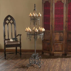 Design Toscano Malbark Castle Gothic Floor Candelabra Fu67244