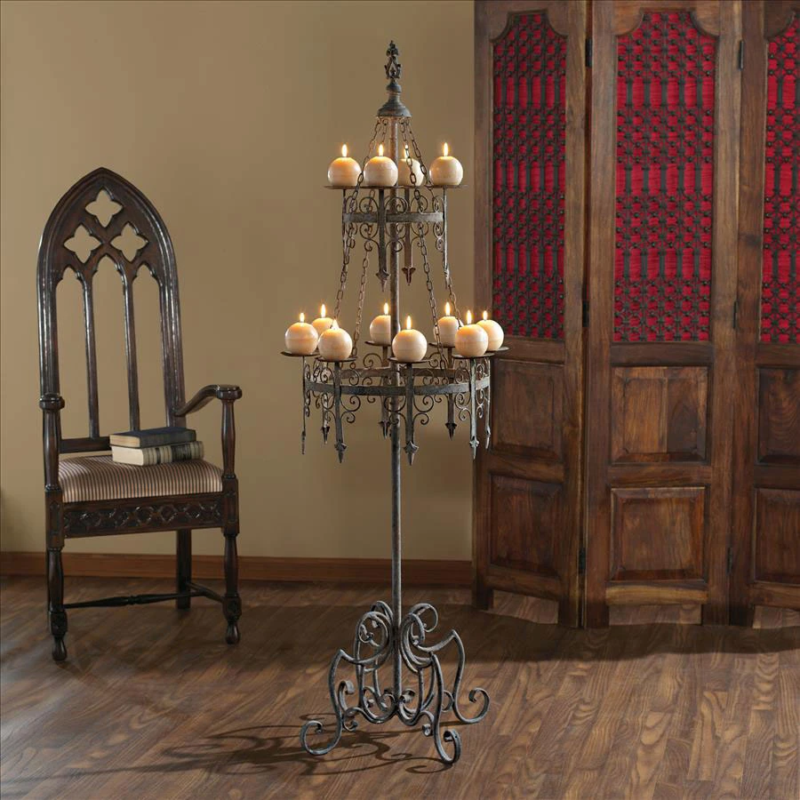 Design Toscano Malbark Castle Gothic Floor Candelabra Fu67244 1 Design Toscano Malbark Castle Gothic Floor Candelabra Fu67244