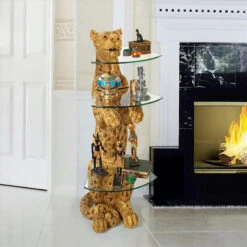 Design Toscano Royal Egyptian Cheetah Pedestal Table Ky1872