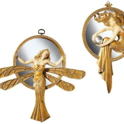 Design Toscano S/2 Deco Lady Wall Mirrors Pd90450