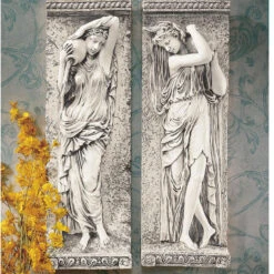 Design Toscano S/2 Water Maidens Plaques Ah91480