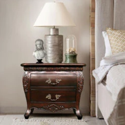 Design Toscano Sorbonne French Bombe Nightstand Af2642