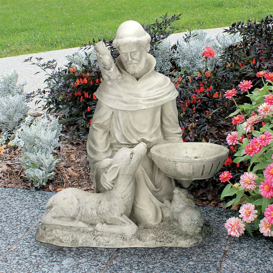 Design Toscano St Francis Feeding The Animals Statue Eu40076 1 Design Toscano St Francis Feeding The Animals Statue Eu40076