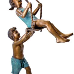 Design Toscano Swinging Children Bronze Statue Pn7538