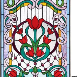 Design Toscano Tulip Treasure Stained Glass Window Tf26318