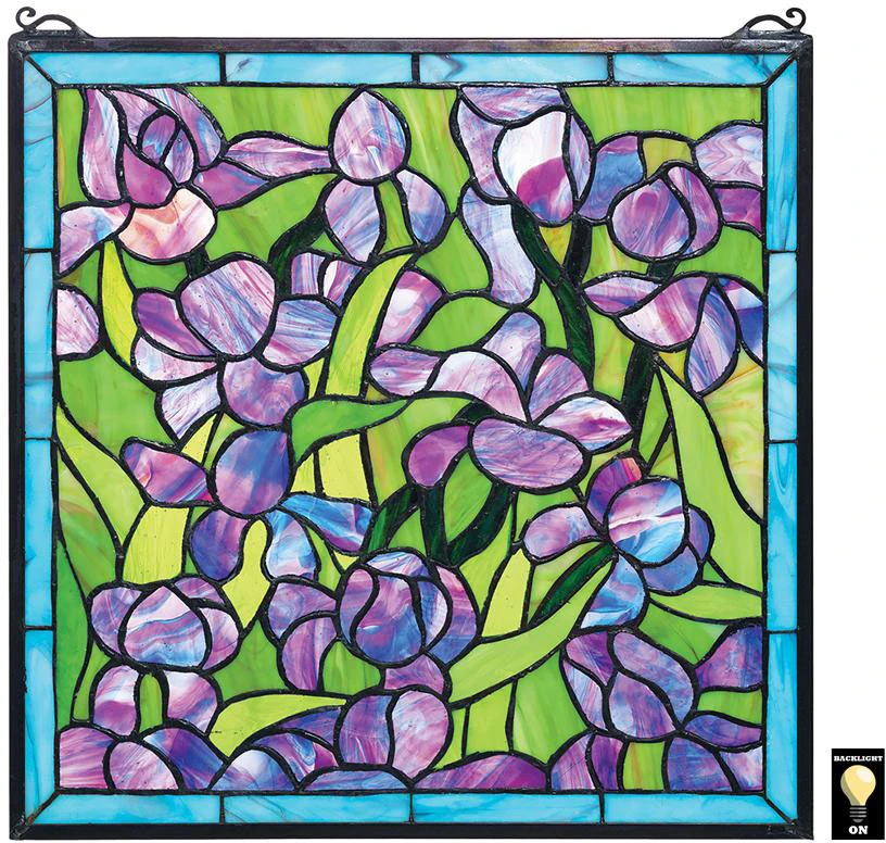 Design Toscano Van Gogh Iris Window Hd575 1 Design Toscano Van Gogh Iris Window Hd575