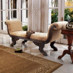 Design Toscano Veronique Rolled Arm Chaise Af1607