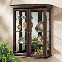 Design Toscano Walnut Country Tuscan Curio Cabinet Bn2430