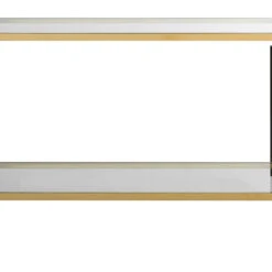 Uttermost Empire 33.875" Modern Console Gold Leaf / Matte Black 22992